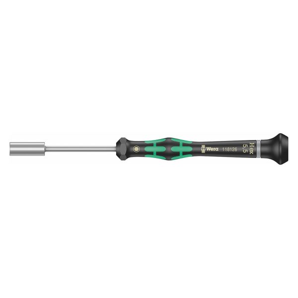 WERA 05118126001 Micro Electronics Precision Nutdriver - 5.5mm Head
