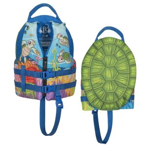 FULL THROTTLE 104300-500-001-17 WATER BUDDIES VEST - CHILD 30-50LBS - TURTLE