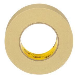 3M 06340 Masking Tape; Scotch; Used For Booth Masking/ Fine Lines/ General Or Bulk Masking/ Jamb Masking/ Paint Preparation; 1.88 Inch Width x 180.4 Foot Length; Rubber Adhesive; Tan; Paper; Single