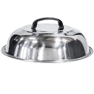 BLACKSTONE 1780 Griddle Accessories - 12 Inch Round Basting Cover - Stainless Steel - Cheese Melting Dome and Steaming Cover - Best for Use in Flat Top Grill Cooking Indoor or Outdoor