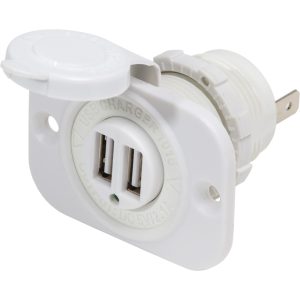 BLUE SEA 1016200 12V DC DUAL USB CHARGER SOCKET - WHITE