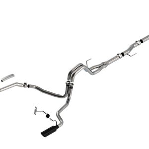 BORLA 140863BC Cat-Back for 21-23 F-150 2.7L/3.5L AT 2&4WD Crew Cab 5FT 7 INCH Bed/Ext. Cab 6FT 7 INCH Bed EXC. 3.5L P.B., Tremor, & Black Appear. Adapt. 60556 Crew Cab (6FT 7 INCH) Bed. 60564 Ext. Cab (8FT 2 INCH) Bed
