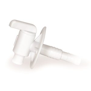 CAMCO 22223 RV Water Tank Drain Valve | Features a Durable Plastic Construction, Comes with a Flange, and is Used with 3/4-Inch or 1/2-Inch Vinyl Tubing