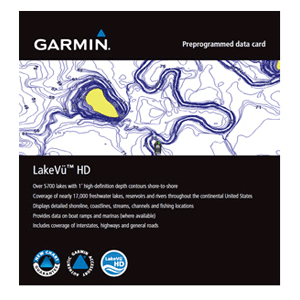 GARMIN 010-C1087-00 US LAKEVU HD MICROSD/SD CHARTS FOR GPSMAP , OREGON, AND