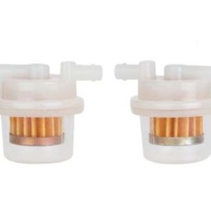 HELIX RACING 118-0904 1/4FT (6MM) FUEL FILTER SM DRUM CL, Complete Assembly; In-Line; 1/4 Inch Inlet/Outlet; Small Drum Shape; 70 Micron Paper Element; Clear Housing; 420 To 440 Milliliter Per Minute Flow Rate; Single
