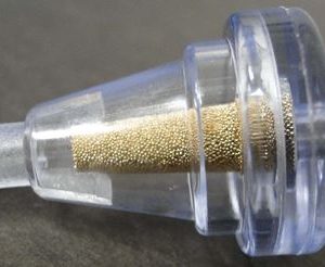 HELIX RACING 118-9002 FUEL FILTER 1/4FT (6MM) SMALL CONE, Complete Assembly; In-Line; 1/4 Inch Inlet/Outlet; Small Cone Shape; 40 Micron Copper Pellet Sinter Element; Clear Housing; 410 To 420 Milliliter Per Minute Flow Rate; Single