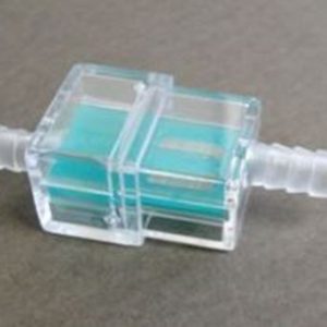 HELIX RACING 118-9011 FUEL FILTER 1/4FT (6MM) RECTANGULAR, Complete Assembly; In-Line; 1/4 Inch Inlet/Outlet; Rectangular Shape; 106 Micron Stainless Steel Screen Element In Green Frame; Clear Housing; Single