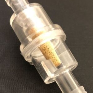 HELIX RACING 118-9019 FUEL FILTER 1/4FT (6MM) SMALL CYLI, Complete Assembly; In-Line; 1/4 Inch Inlet/Outlet; Small Cylinder Shape; 40 Micron Copper Pellet Sinter Element; Clear Housing; 440 To 450 Milliliter Per Minute Flow Rate; Single