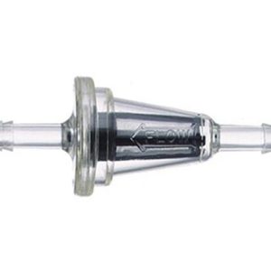 HELIX RACING 118-9020 FUEL FILTER 1/4FT (6MM) LG CONE CL, Complete Assembly; In-Line; 1/4 Inch Inlet/Outlet; Large Cone Shape; Nylon Mesh Screen Element; Clear Housing; Single