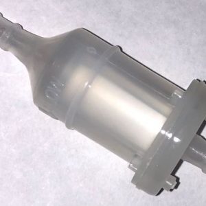 HELIX RACING 118-9024 FUEL FILTER 1/4FT (6MM) ROUND WHIT, Complete Assembly; In-Line; 1/4 Inch Inlet/Outlet; Round Shape; 40 Micron Polyethylene Pellet Element; White Housing; 510 To 530 Milliliter Per Minute Flow Rate; Single