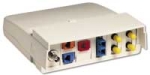 HUBBELL AMO HOUSING MULTIMEDIA 12PT FIB/UTP/COAX/OW