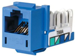 HUBBELL HXJ5EB JACK HXJ CAT5E 8POS UNI A/B BL