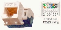 ICC IC1078E5-BK RJ45 CAT5E MODULAR CONNECTOR 8P8C (BLACK)