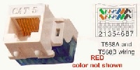 ICC IC1078E5-RD RJ45 CAT5E MODULAR CONNECTOR 8P8C RED