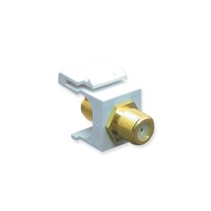 ICC IC107B5G-WH MODULE, F-TYPE, GOLD PLATED, WHITE