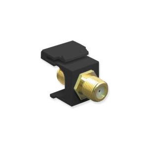 ICC IC107B5GBK MODULE, F-TYPE, GOLD PLATED, BLACK