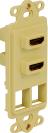 ICC IC107DDHIV DECOREX INSERT, 2-PORT ANDHDMI FOR HIGH DEFINITION A/V, IVORY