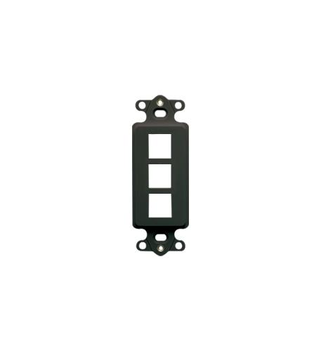 ICC IC107DI3BK INSERT, DECOREX, 3-PORT, BLACK