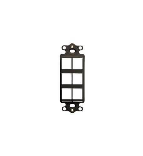 ICC IC107DI6BK INSERT, DECOREX, HD, 6-PORT, BLACK