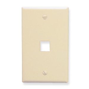 ICC IC107LF1AL FACEPLATE, OVERSIZED, 1-PORT, ALMOND