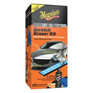 MEGUIARS G190200 Quik Scratch Eraser Kit, Car Scratch Remover for Repairing Surface Blemishes, Car Care Kit with ScratchX, Drill-Mounted Pad, and Microfiber Towel, 3 Count