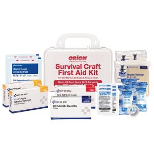 ORION 816 SURVIVAL CRAFT FIRST AID KIT IN A HARD PLASTIC CASE