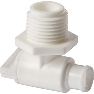PETERSN MOLD 18-966-A/W 1/2 INCH Male Pipe Thread Drain Cock, White