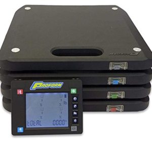 PROFORM 67644 Vehicle Scale; 1750 Pounds Per Pad For A Total Capacity Of 7000 Pounds; Each Scale Pad 15 Inch Length 15 Inch Width; With Four Scale Pads/ Backlit Display/ Carrying Case/ Batteries