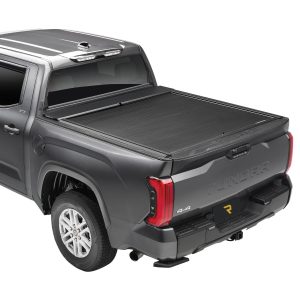ROLL-N-LOCK 223A-XT Tonneau Cover; A-Series XT; Manual Retractable; Lockable; Black Powder Coated; Aluminum; With T-Slot Rails