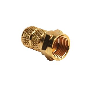 RV DESIGNER T183 RG59-Gold Cable Connector, Twist On, 2 Per Pack