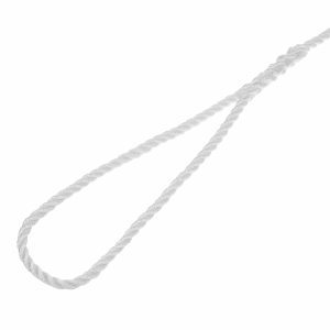T-H MARINE BE-CO-52836-DP DOCK LINE 1/2FT X 25FT 3-STRAND NYLON, Twisted 3 Strand; UV/ Abrasion/ Sunlight/ Saltwater Resistant; 5670 Pound Breaking Strength/ 1134 Pound Safe Working Load Capacity; 1/2 Inch Diameter x 25 Foot Length; White; Premium Nylon