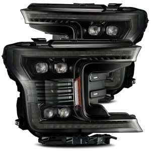 ALPHAREX 880165 USA 18-20 Ford F-150 NOVA LED Proj Headlight Plank Style Alpha Blk w/Activ Light/Seq Signal/DRL