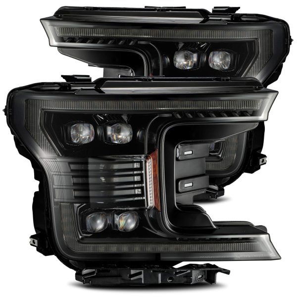 ALPHAREX 880165 USA 18-20 Ford F-150 NOVA LED Proj Headlight Plank Style Alpha Blk w/Activ Light/Seq Signal/DRL
