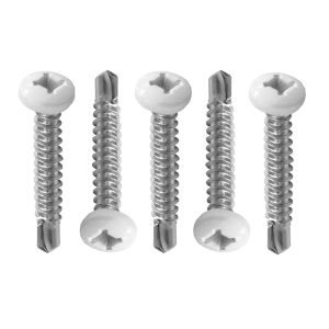 AP PRODUCTS 012-PTK1000W 8 X 1 PAN HD TRI SELF TAP 8X1 WHT Self Drilling Screw; #8 x 1 Inch Length; Tri Screw Pan Head; Pack Of 1000; Polar White