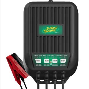 BATTERY TEND 022-1004-DL-WH AUTOMOTIVE/MARINE For 6 Volt And 12 Volt Batteries; Automotive 4-Bank Charger; AGM/ Gel/ Flooded Lead-Acid/ Lithium Iron Phosphate (LifePO4) Battery Type; 120 Volt Power Supply; 4-Step Fully Automatic