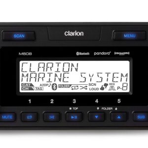 CLARION 010-03194-00 DIGITAL MEDIA RECEIVER WITH 4 AUDIO Marine Use; AM/ FM With Weatherband Tuner And SiriusXM-Ready Satellite Radio(Tuner And Antenna Sold Separately) - USA Only; Bluetooth Music Streaming/ Apple MFI/ MP3/ WMA USB File Playback