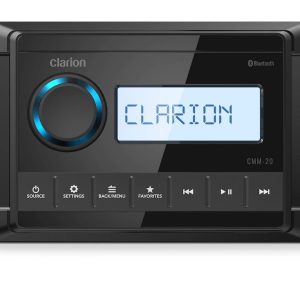 CLARION 010-03223-00 MARINE SOURCE UNIT WITH SEG Marine Use; AM/ FM Tuner With Built-In NOAA Weather Radio; Bluetooth Music Streaming; USB 2.0 Input/ One Stereo Pair Of Auxiliary Input/ Built-in Amplifier