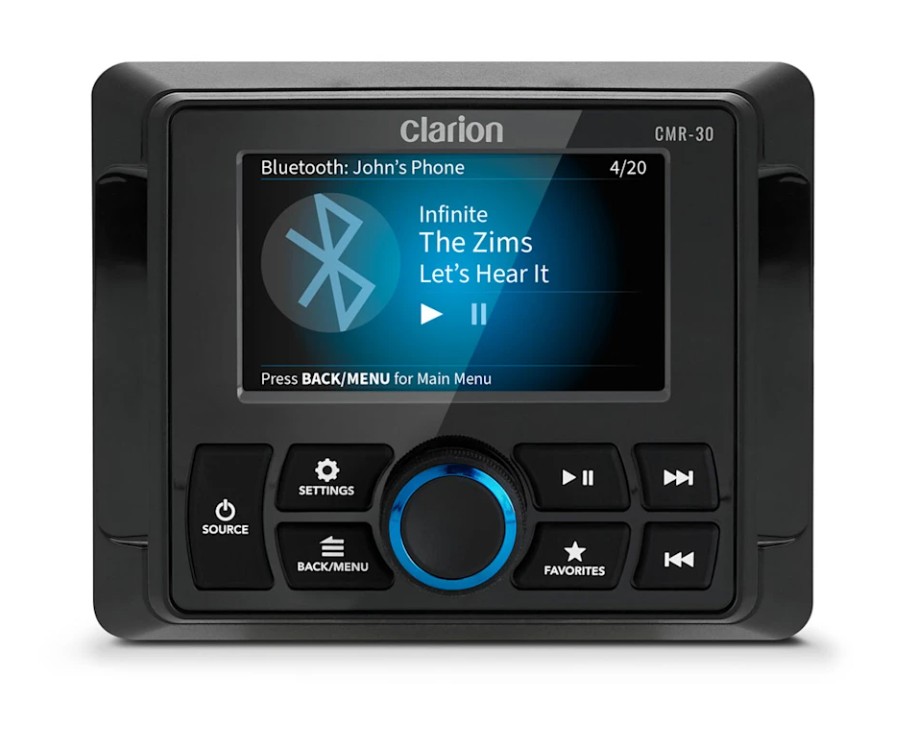 CLARION 010-03228-00 SOURCE UNIT REMOTE CONTROLLER: FULL For Use With CMM-30 And CMM-30BB Radio; With 3 Inch Full Color LCD Display; Wired; IP67 Waterproof