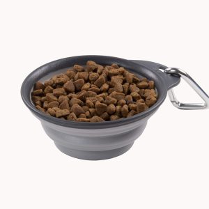 DEXAS PW200432429 Pets Collapsible Travel Cup, Small/1 Cup Capacity, Light Gray