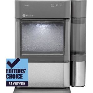GE XPIO13SCSS PROFILE OPAL 2.0 NUGGET ICE MA 13-43/100 Inch Width x 16-1/2 Inch Height x 17-1/2 Inch Depth; Produces Up To 24 Pound Ice Per Day; Stores Up To 3 Pound Ice; Gray; 3 Amp/ 120 Volt