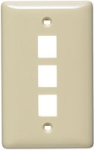 HUBBELL NSP13I PLATE WALL LABEL-LESS 1-G 3-PORT EI