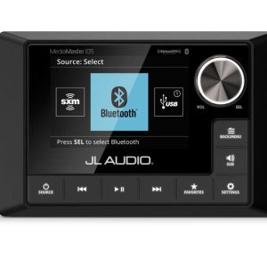 JL AUDIO 010-03132-00 MM105 Marine; AM/FM Tuner With Radio Data System And SiriusXM-Ready Satellite Radio(Tuner/ Antenna/ Subscription Sold Separately); Bluetooth Audio Streaming; USB 2.0 Input/ One Stereo Pair Of Auxiliary Input/ Built-in Amplifier