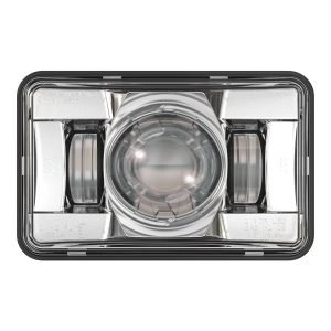 JW SPEAKER 0551381 88EV2-12/24V HB SAE/ECE C LED Bulb; High Beam; Clear Bulb; Clear Polycarbonate Lens; Black Aluminum Housing With Chrome Plated Inner Bezel; DOT Approved; Single; 4 Inch x 6 Inch Rectangular