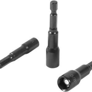 PERFORM TOOL W9022 MAGNETIC NUT SETTER 1/4 Inch/ 3/8 Inch/ 5/16 Inch Drive Adapter; Set Of 3; Magnetic