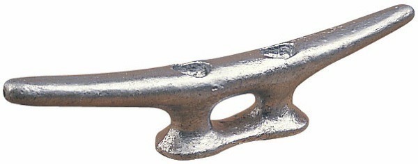 SEA-DOG 040104 GALVANIZED CLEAT - 4FT Flat Head Open Base Tie-Off; 4 Inch Length x 1-1/8 Inch Height; Galvanized Iron; Bulk Package
