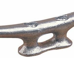 SEA-DOG 040105 GALVANIZED CLEAT - 5FT Flat Head Open Base Tie-Off; 5 Inch Length x 1-5/16 Inch Height; Galvanized Iron; Bulk Package