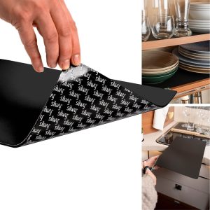 SILWY MAGNET MB00-1110-1 METAL-NANO-GEL-MAT BLACK 14.17 Inch Length x 10.6 Inch Width x 0.06 Inch Thick; Trim To Fit; Metal Nano Gel With Leather Coating