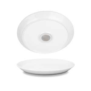 SILWY MAGNET S0PT-1311-2 PORCELAIN MAGNETIC PLATE 2 Magnetic Plates; White; Porcelain; 9.1 Inch Diameter x 0.8 Inch Height; Not Dishwasher And Microwave Safe; Integrated Magnet Base
