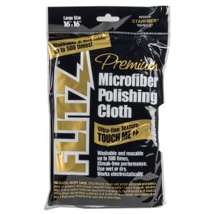 FLITZ MC200 MICROFIBER POLISHING CLOTH - 16 INCH X 16 INCH - SINGLE BAG