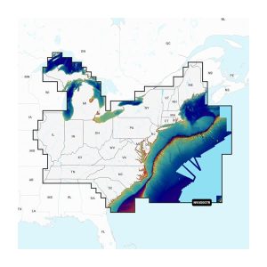 GARMIN 010-C1291-00 Navionics Vision+ U.s. East - Lakes, Rivers And Coastal Marine Charts Microsd/sd And One-year Subscription